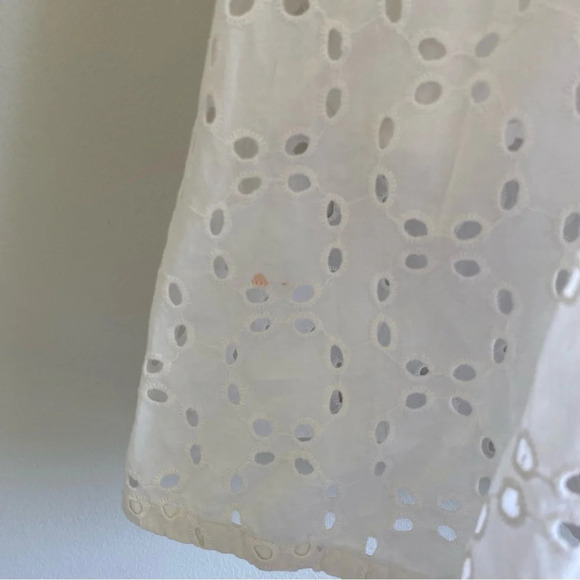 BROOKS Brothers 100% Cotton  Eyelet Short Sleeve Midi Dress Size 6 (no belt) - Picture 11 of 16